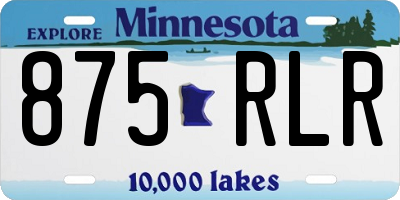 MN license plate 875RLR