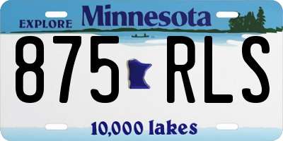 MN license plate 875RLS
