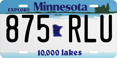 MN license plate 875RLU