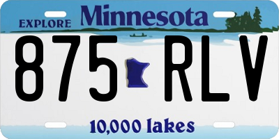 MN license plate 875RLV