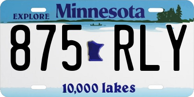 MN license plate 875RLY