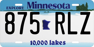MN license plate 875RLZ