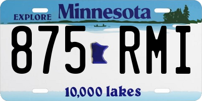 MN license plate 875RMI