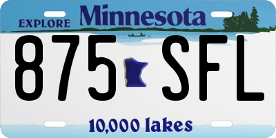 MN license plate 875SFL