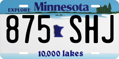 MN license plate 875SHJ