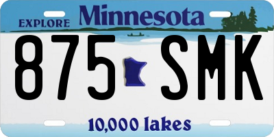 MN license plate 875SMK