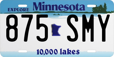 MN license plate 875SMY