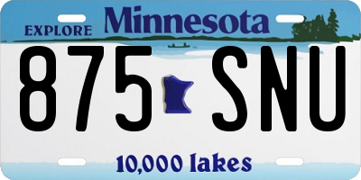 MN license plate 875SNU