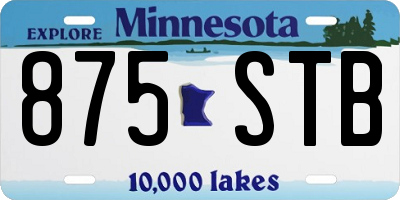 MN license plate 875STB