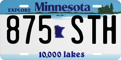 MN license plate 875STH