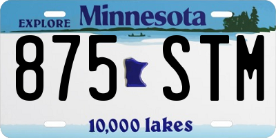 MN license plate 875STM