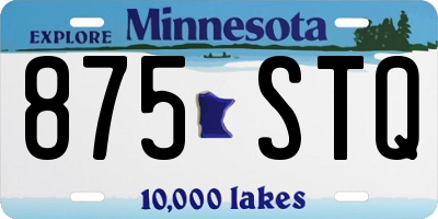 MN license plate 875STQ