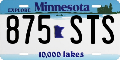 MN license plate 875STS