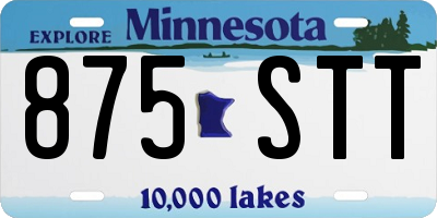 MN license plate 875STT