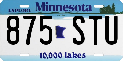 MN license plate 875STU