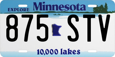 MN license plate 875STV