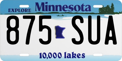 MN license plate 875SUA