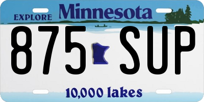 MN license plate 875SUP
