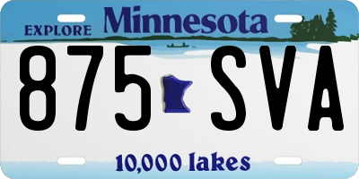 MN license plate 875SVA