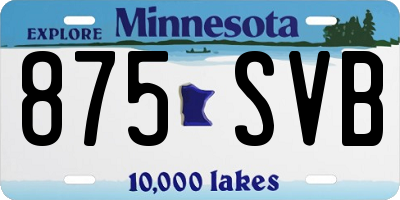 MN license plate 875SVB