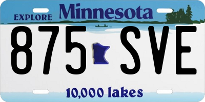 MN license plate 875SVE