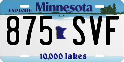 MN license plate 875SVF