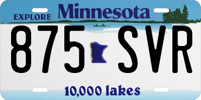 MN license plate 875SVR