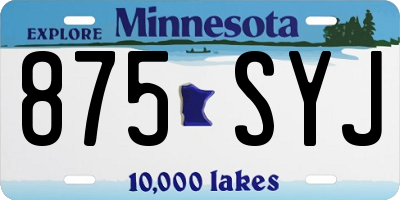 MN license plate 875SYJ