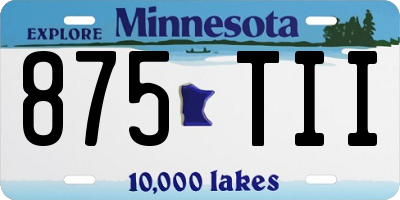 MN license plate 875TII