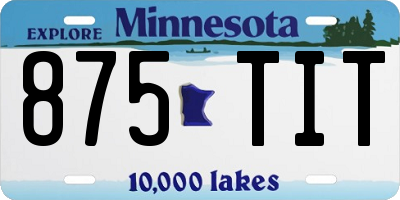 MN license plate 875TIT