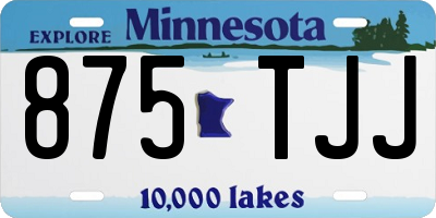 MN license plate 875TJJ