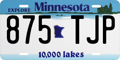 MN license plate 875TJP