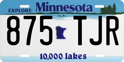 MN license plate 875TJR