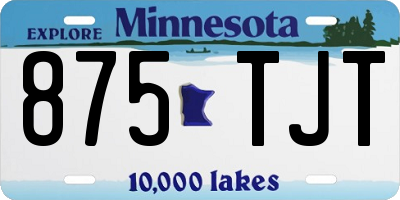 MN license plate 875TJT