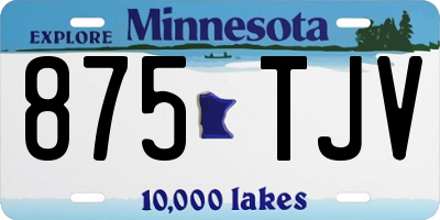 MN license plate 875TJV