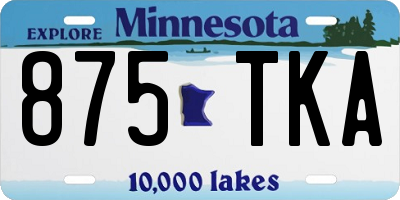 MN license plate 875TKA
