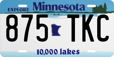 MN license plate 875TKC