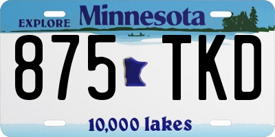 MN license plate 875TKD