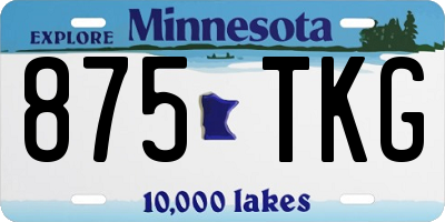 MN license plate 875TKG