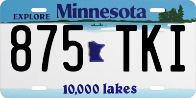 MN license plate 875TKI