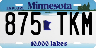 MN license plate 875TKM