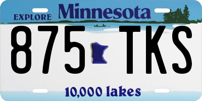MN license plate 875TKS