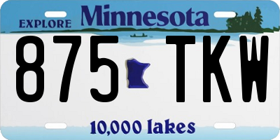 MN license plate 875TKW
