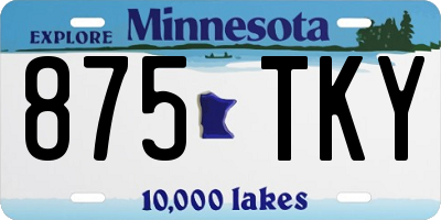 MN license plate 875TKY