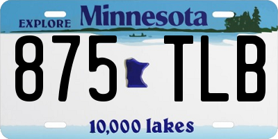 MN license plate 875TLB