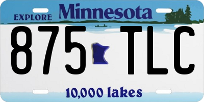MN license plate 875TLC