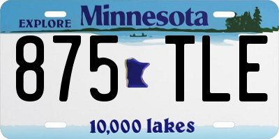 MN license plate 875TLE