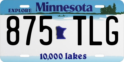 MN license plate 875TLG