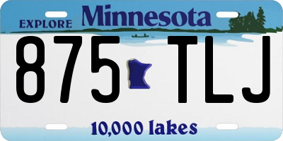 MN license plate 875TLJ