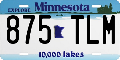 MN license plate 875TLM